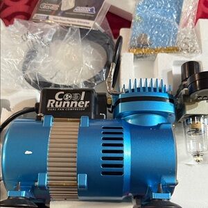 Cool Runner Dual Fan Compressor in Blue and Silver